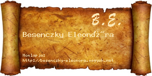 Besenczky Eleonóra névjegykártya
